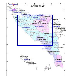 Administratives carte de Aceh