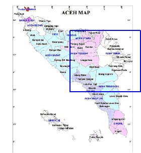 Administrativa mapa de Aceh