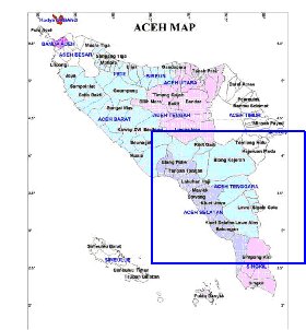 Administratives carte de Aceh