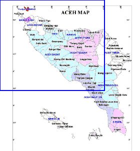 Administrativa mapa de Aceh