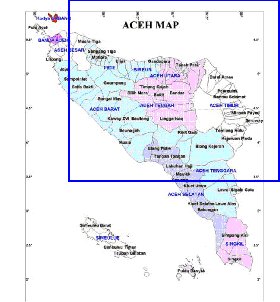 Administratives carte de Aceh