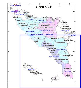 Administrativa mapa de Aceh