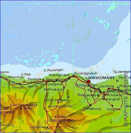 mapa de Aceh