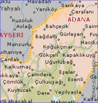 carte de  il Adana