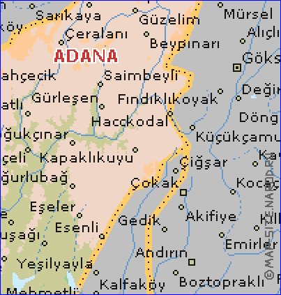 carte de  il Adana