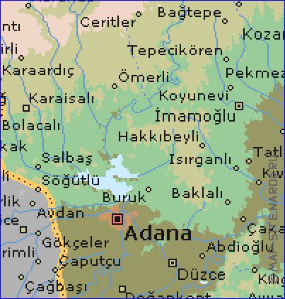 mapa de  il Adana