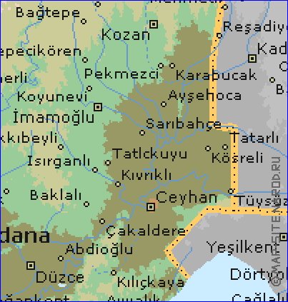 mapa de  il Adana