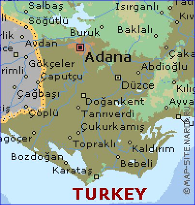 mapa de  il Adana