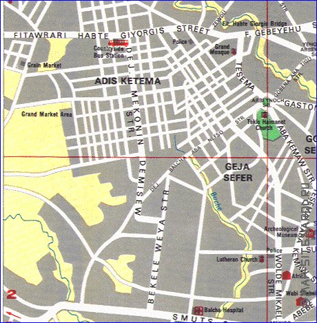 mapa de Adis Abeba