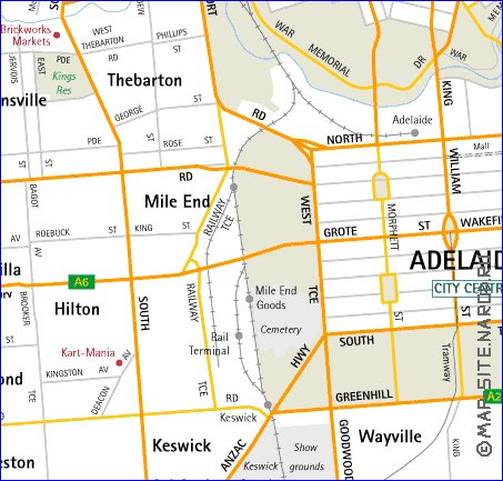 mapa de Adelaide