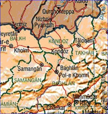 Administratives carte de Afghanistan en anglais