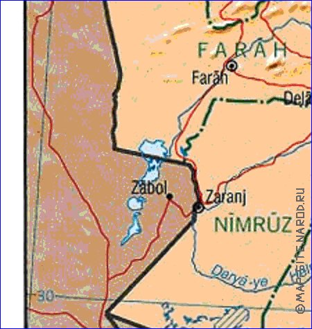 Administratives carte de Afghanistan en anglais