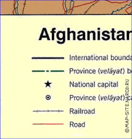 Administratives carte de Afghanistan en anglais