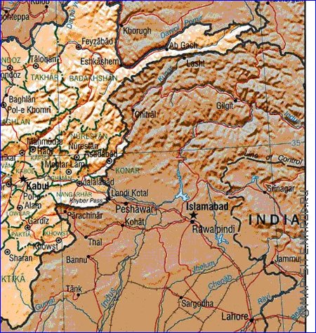 Administratives carte de Afghanistan en anglais