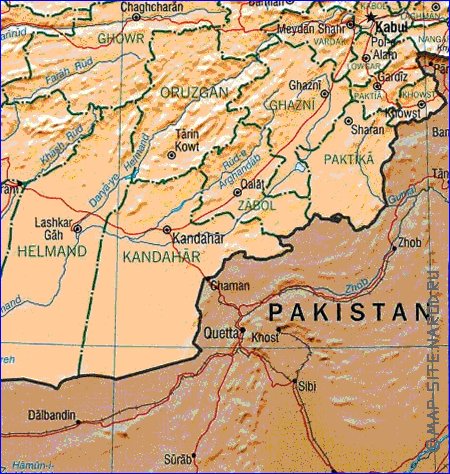 Administratives carte de Afghanistan en anglais