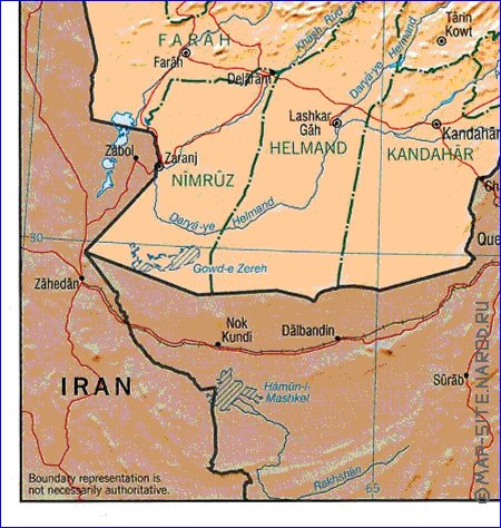 Administratives carte de Afghanistan en anglais