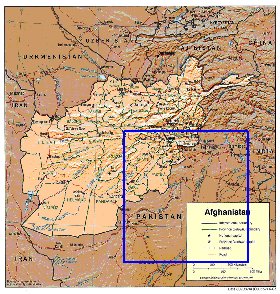 Administratives carte de Afghanistan en anglais