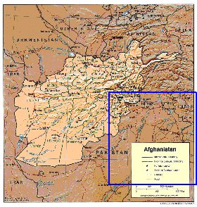 Administratives carte de Afghanistan en anglais