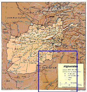 Administratives carte de Afghanistan en anglais