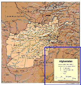 Administratives carte de Afghanistan en anglais