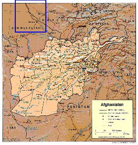 Administratives carte de Afghanistan en anglais