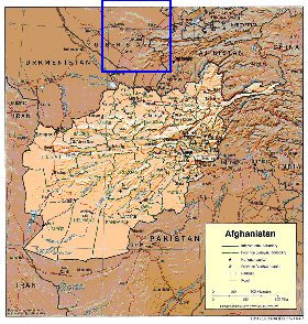 Administratives carte de Afghanistan en anglais