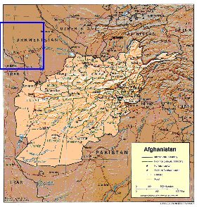 Administratives carte de Afghanistan en anglais