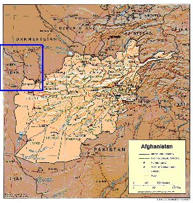 Administratives carte de Afghanistan en anglais