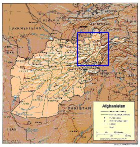 Administratives carte de Afghanistan en anglais