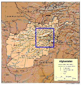 Administratives carte de Afghanistan en anglais