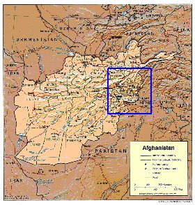 Administratives carte de Afghanistan en anglais