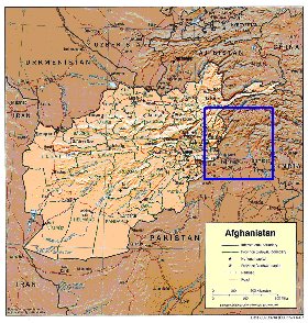 Administratives carte de Afghanistan en anglais