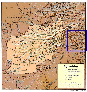 Administratives carte de Afghanistan en anglais