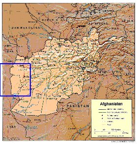 Administratives carte de Afghanistan en anglais