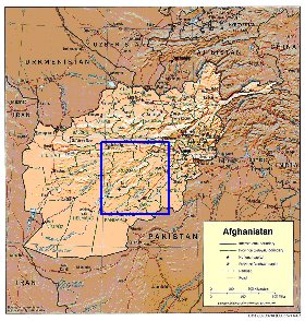 Administratives carte de Afghanistan en anglais