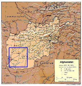 Administratives carte de Afghanistan en anglais