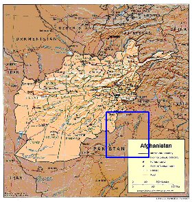 Administratives carte de Afghanistan en anglais