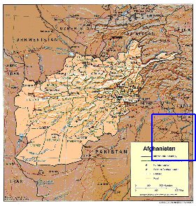 Administratives carte de Afghanistan en anglais