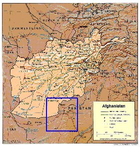 Administratives carte de Afghanistan en anglais