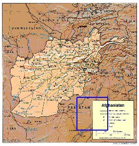 Administratives carte de Afghanistan en anglais