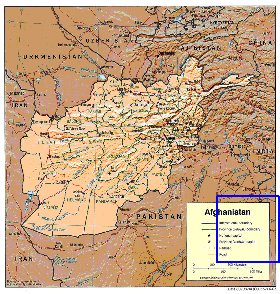 Administratives carte de Afghanistan en anglais