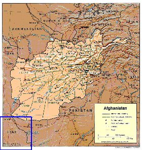 Administratives carte de Afghanistan en anglais