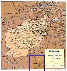 Administratives carte de Afghanistan en anglais