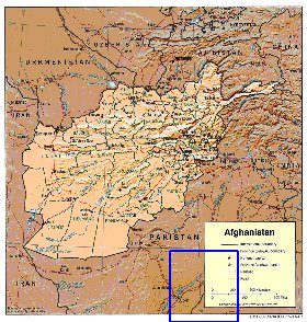 Administratives carte de Afghanistan en anglais