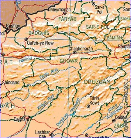 Administratives carte de Afghanistan en anglais