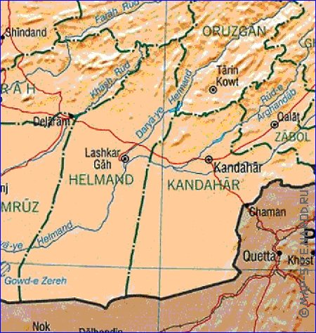 Administratives carte de Afghanistan en anglais