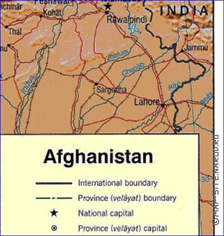 Administratives carte de Afghanistan en anglais