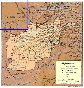 Administratives carte de Afghanistan en anglais