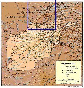 Administratives carte de Afghanistan en anglais