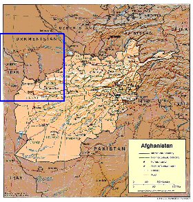 Administratives carte de Afghanistan en anglais